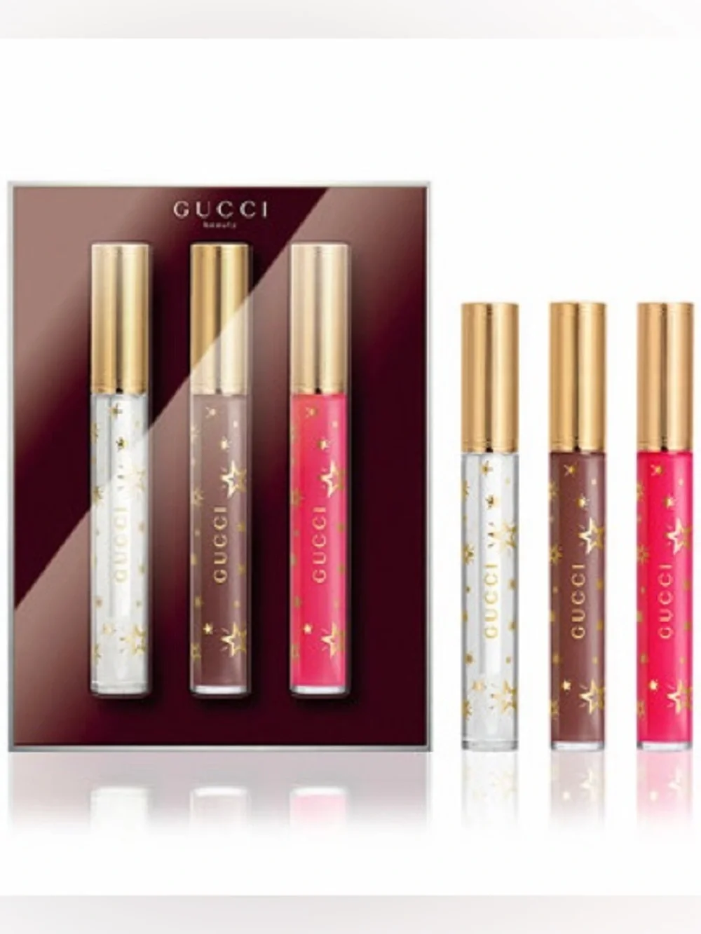 GUCCI Beauty Limited Edition Lip Gloss Trio Set 🎀